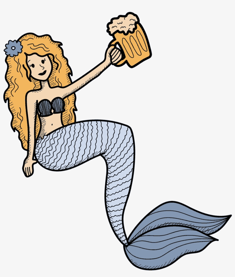Mermaid Illustration As A Png Pulled Form The Island - Festival, transparent png download