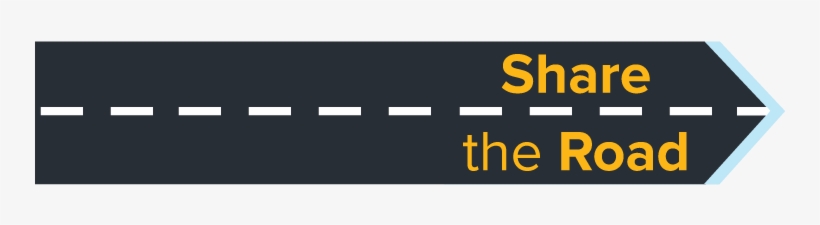 Share The Road Arrow - Road, transparent png download