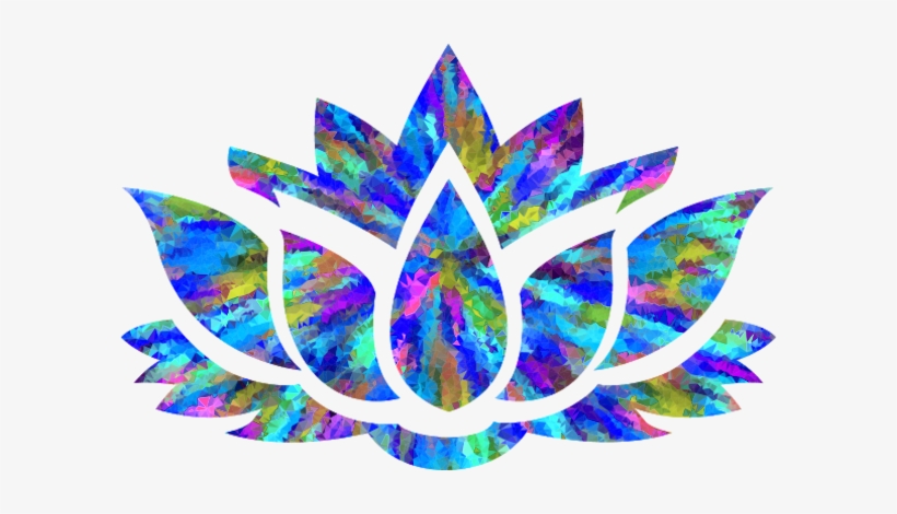 Large Low Poly Splash Of Color Lotus Flower Silhouette - Gardening Custom Name Tote Bags, transparent png download