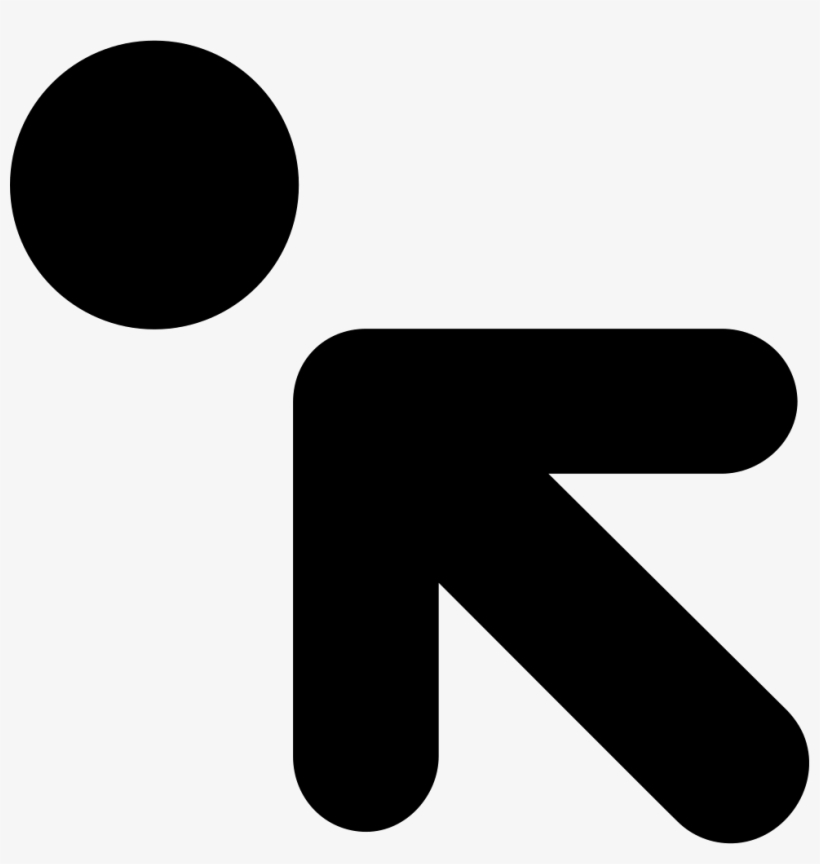 Arrow Pointing To Upper Left To A Circle Comments - Arrow Pointing At Dot, transparent png download