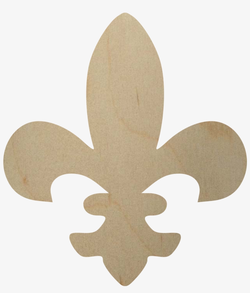 Wooden Fleur De Lis Cutout - Fleur De Lis Shape, transparent png download