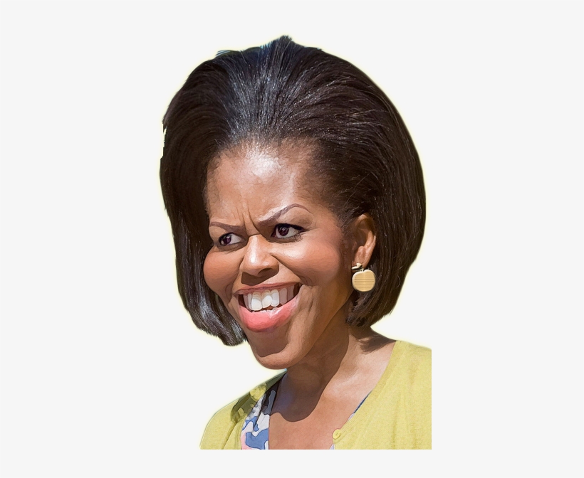 Barack Obama Clipart Png - Michelle Obama Crazy Face, transparent png download