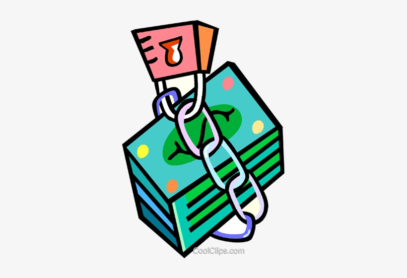 Stack Of Money Under Lock And Key Royalty Free Vector, transparent png download