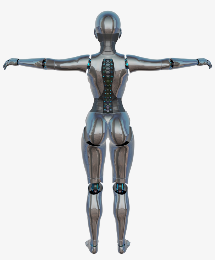 Girl Woman Back Robot Cyborg 320266 - Cyborg Woman Back, transparent png download