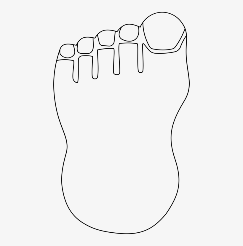Footprint Drawing Ankle Computer Icons - Giant Feet Clip Art Black And White, transparent png download