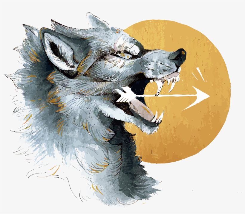 Gray Wolf Werewolf Deviantart - Волк Тотем, transparent png download