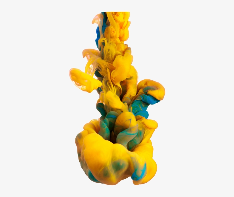 Ink Cloud Yellow And Blue Smoke, Ink, Cloud, Colorful - Alberto Seveso Yellow, transparent png download