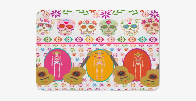 Day Of The Dead Celebration Sugar Skull Butterfly Shower - Pumpkin, transparent png download