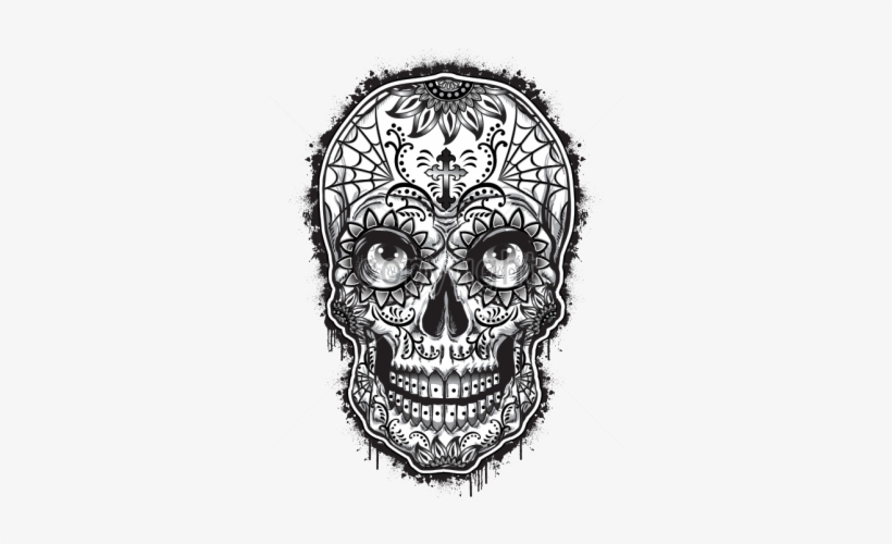 Sugar Skull Day Of The Dead Halloween Shirt, transparent png download