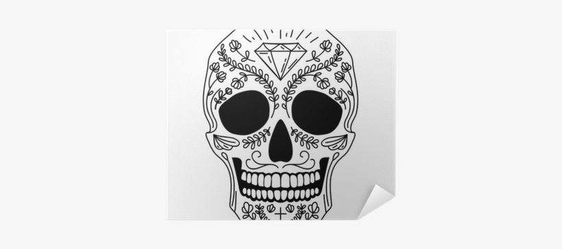 Dia De Los Muertos Vector Black And White, transparent png download