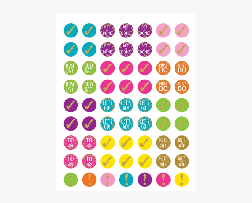 Confetti Planner Mini Stickers Teacher Lesson Plan Record Book PNG