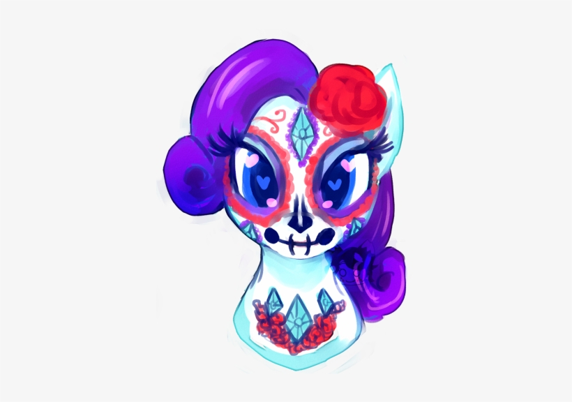 Chibi Sugar Skull Sugar Skull Rarity Bust Scarlet Songstress - My Little Pony Sugar Skull, transparent png download
