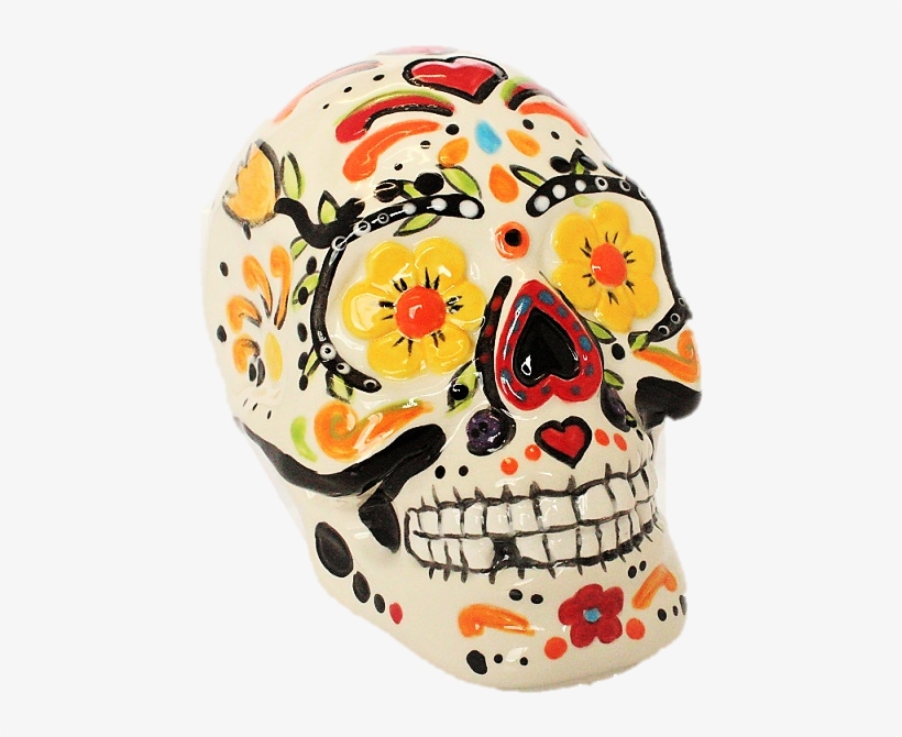 Sugar Skull Bank - Biscuit Porcelain, transparent png download