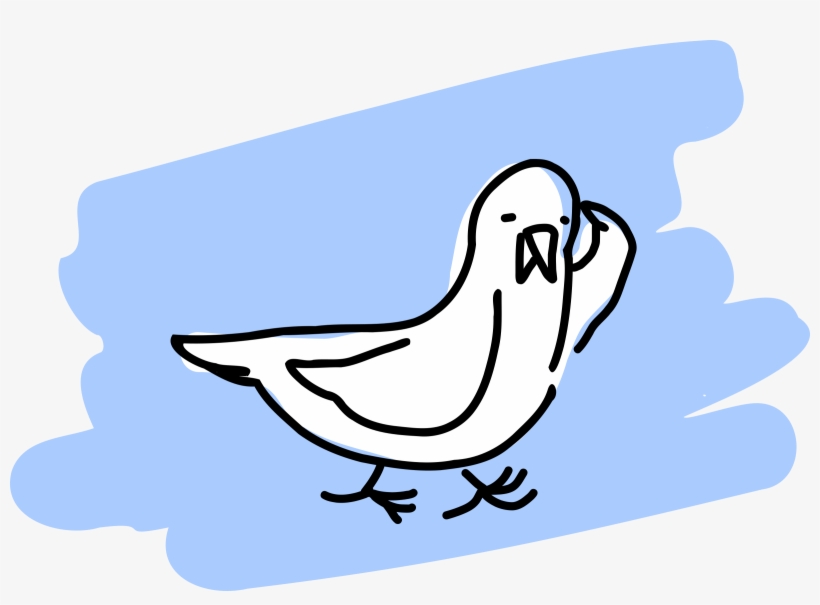 Clipart Seagull - Seagull Doodle, transparent png download