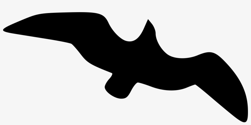 Seagull Flying Sea Gull Clip Art At Clker Vector Image - Black Bird Flying Clipart, transparent png download