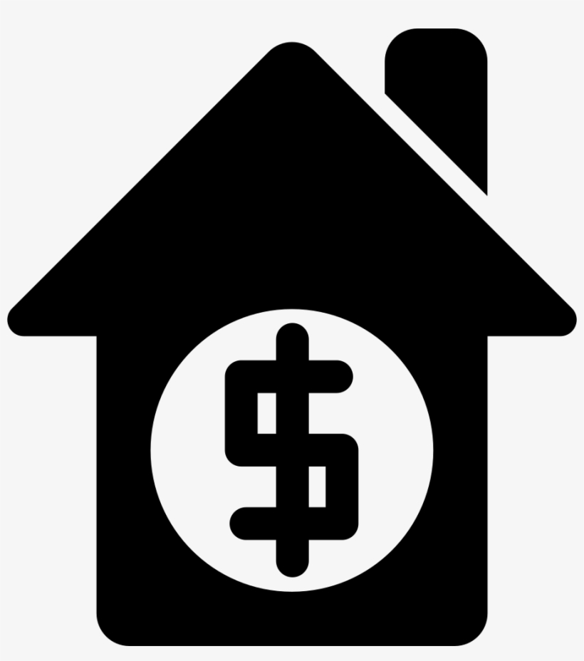 Png File - Home Icon Dollar White, transparent png download