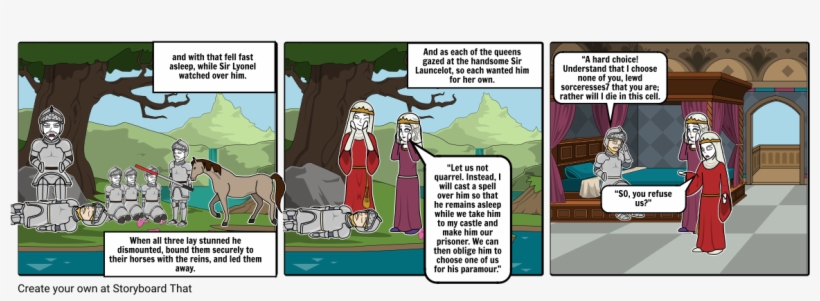 Sir Launcelot Du Lake - Tale Of Sir Launcelot Du Lake Comic, transparent png download