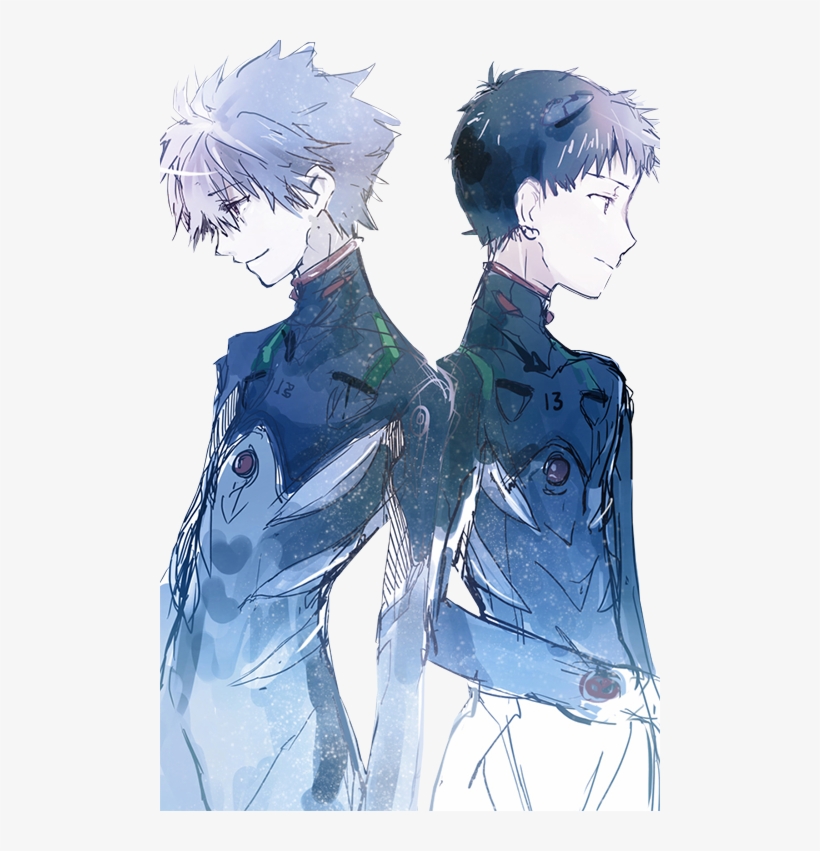 Art Mine Anime My Edit Png Transparent Nge Shinji Kawoshin - Evangelion Shinji Y Kaworu, transparent png download