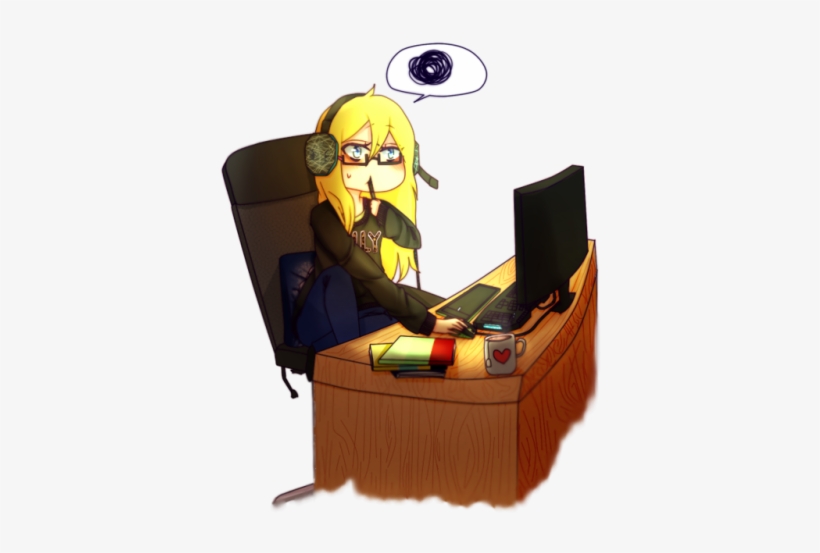 While Adding New Info To Mu Ko-fi Page And Streaming - Cartoon, transparent png download