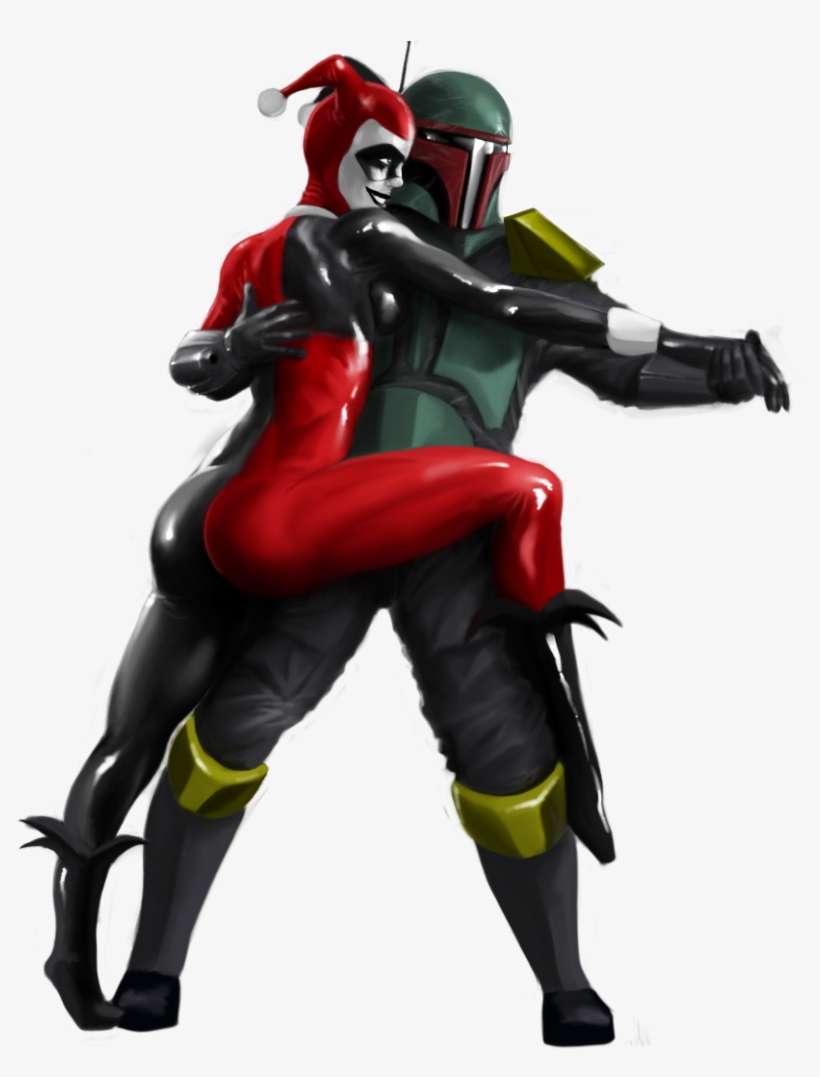 Fan-madeharley/boba Fett Crossover Done By /u/taco144 - Boba Fett And Harley Quinn, transparent png download