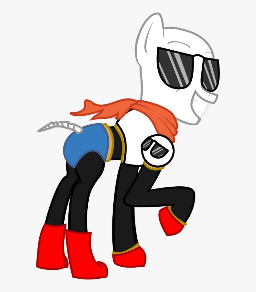 Derjuin, Crossover, Papyrus, Papyrus , Ponified, Safe, - My Little Pony Undertale Papyrus, transparent png download