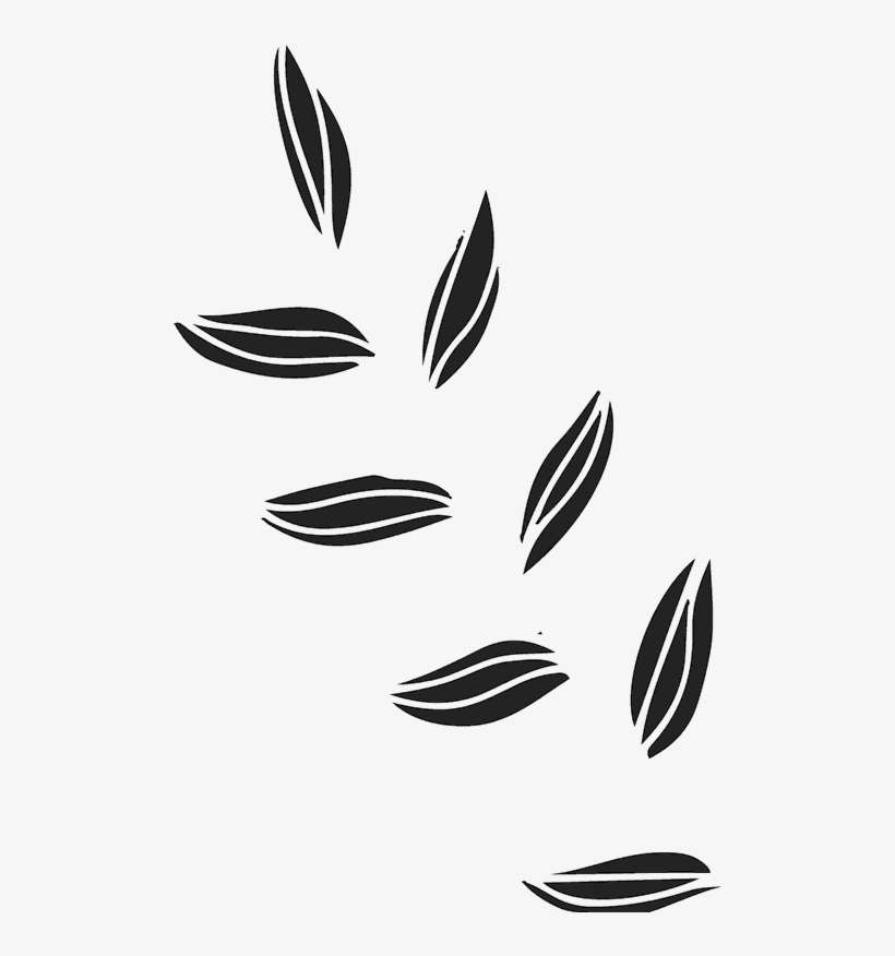 Brush-stroke Leaves Rubber Stamp - Brush Stroke Leaf, transparent png download