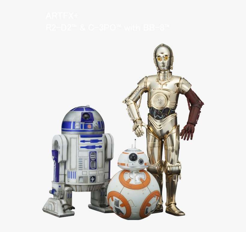 Kotobukiya Artfx Lucasfilm R2 D2 C 3po Bb 8 Star Wars - Artfx+ Statues: C-3po & R2-d2, transparent png download