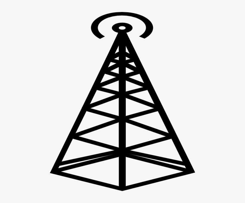 Large Radio Tower Clip Art At Clker - Pirate Radio Invasion Square Sticker 3" X 3", transparent png download