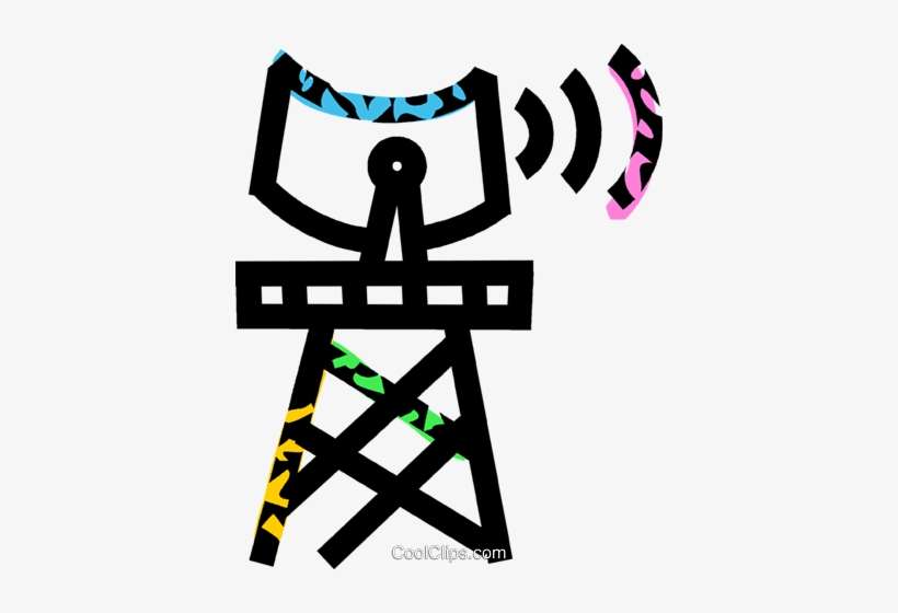 Radio Tower Royalty Free Vector Clip Art Illustration - Illustration, transparent png download