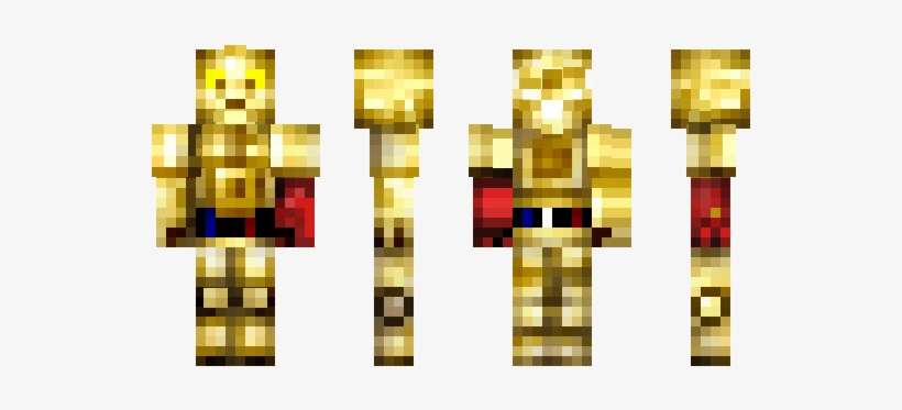 Minecraft Skin C3po - Graphic Design, transparent png download