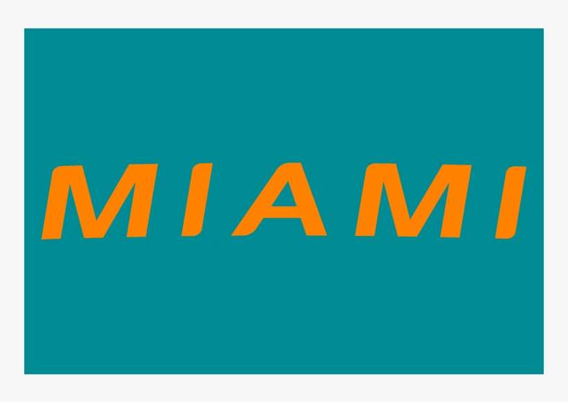 Miami Dolphins Iron Ons - Graphic Design, transparent png download