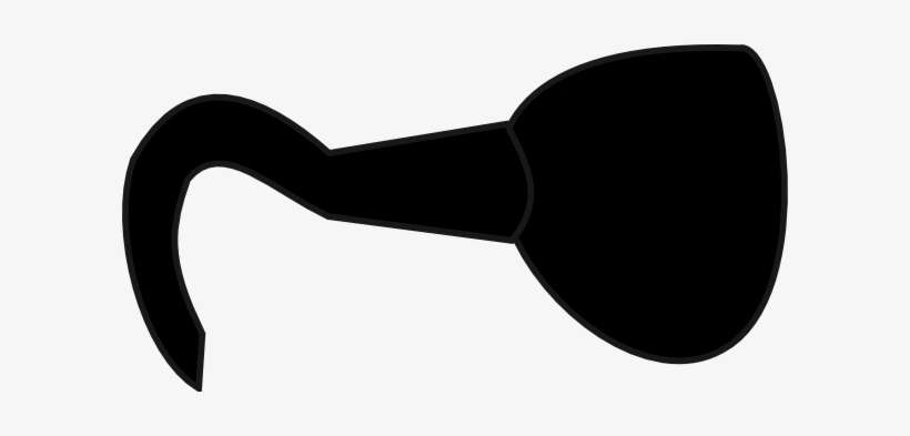 Fishing Hook Clipart Png - Black Pirate Hook, transparent png download