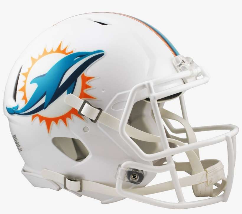 Miami Dolphins Revolution Speed Authentic Helmet, transparent png download