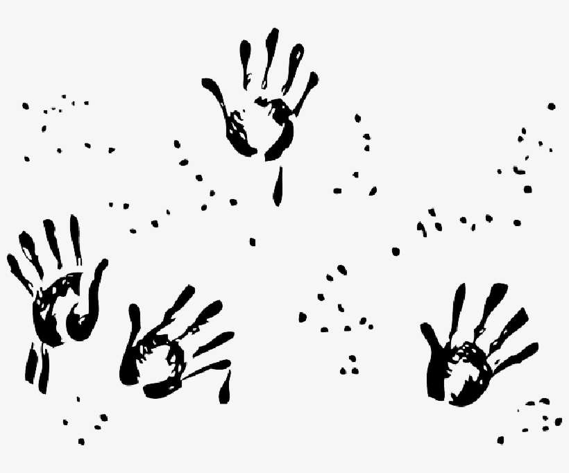Mb Image/png - Fingerpainting Clipart Black And White, transparent png download
