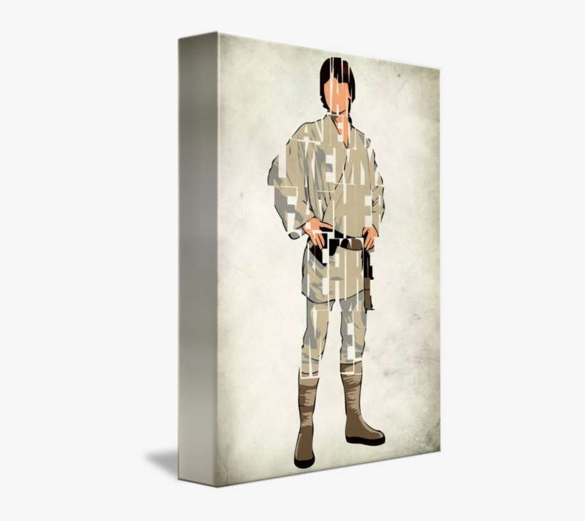 "luke Skywalker" By Adela Sumpter - Luke Skywalker Typography, transparent png download