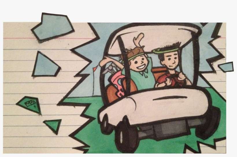 Golf Cart Joy Ride - Illustration, transparent png download