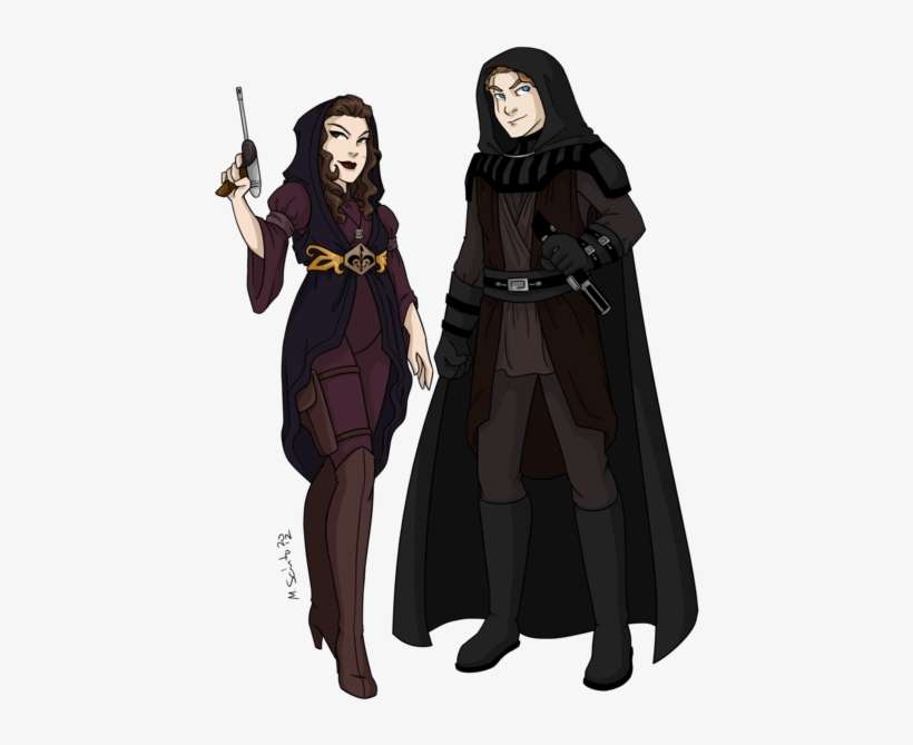 Anakin Skywalker, Padme, And Skywalker Image - Female Anakin Skywalker Drawings, transparent png download