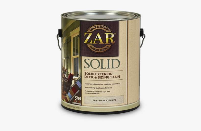 Zar® Solid Color Deck & Siding Stain Wood Sealer PNG Image