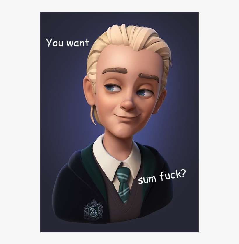 Harry Potter Draco Malfoy Drarry You Want Sum Fuck - Character, transparent png download
