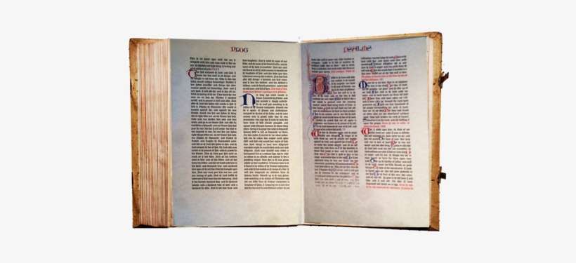 Test Prints Of Bifolia, Mock Ups, Of The Opening To - Gutenberg Bible Png, transparent png download