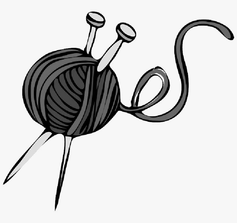 Yarn, Green, Knitting, Ball, Clothing, Thread - Crochet Hook Clip Art, transparent png download