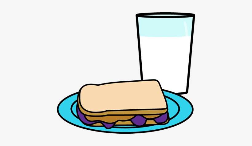Peanut Butter Clipart Knife - Peanut Butter And Jelly Sandwich And Glass, transparent png download