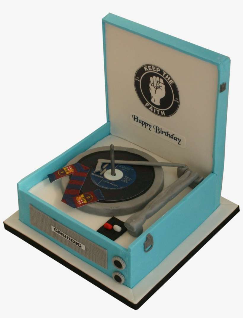 70's Record Player Box Cake, Cake Birthday, Record - Record Players In The 70's, transparent png download