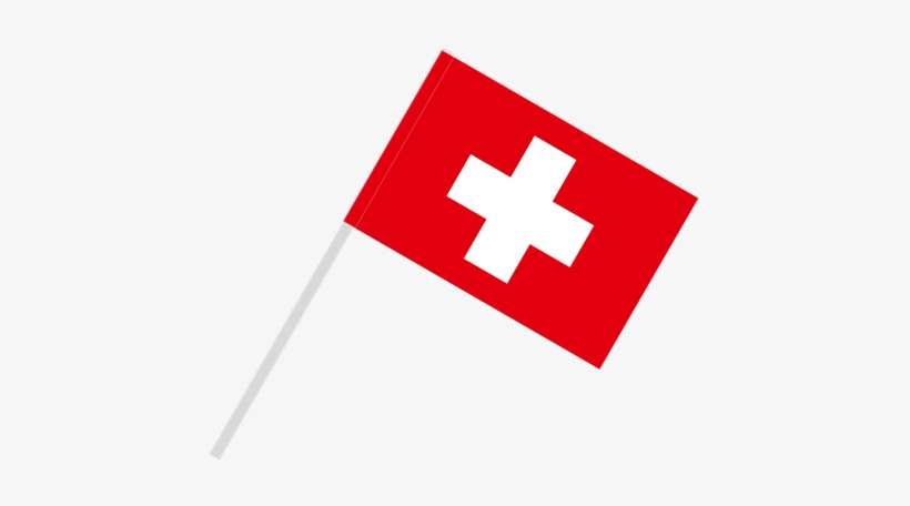 Flag With Flagpole Tunnel - Swiss Flag With Pole, transparent png download