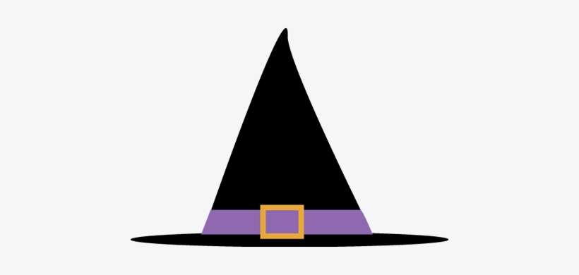 Black And Purple Witch Hat Clip Art - Clip Art Witch Hat, transparent png download