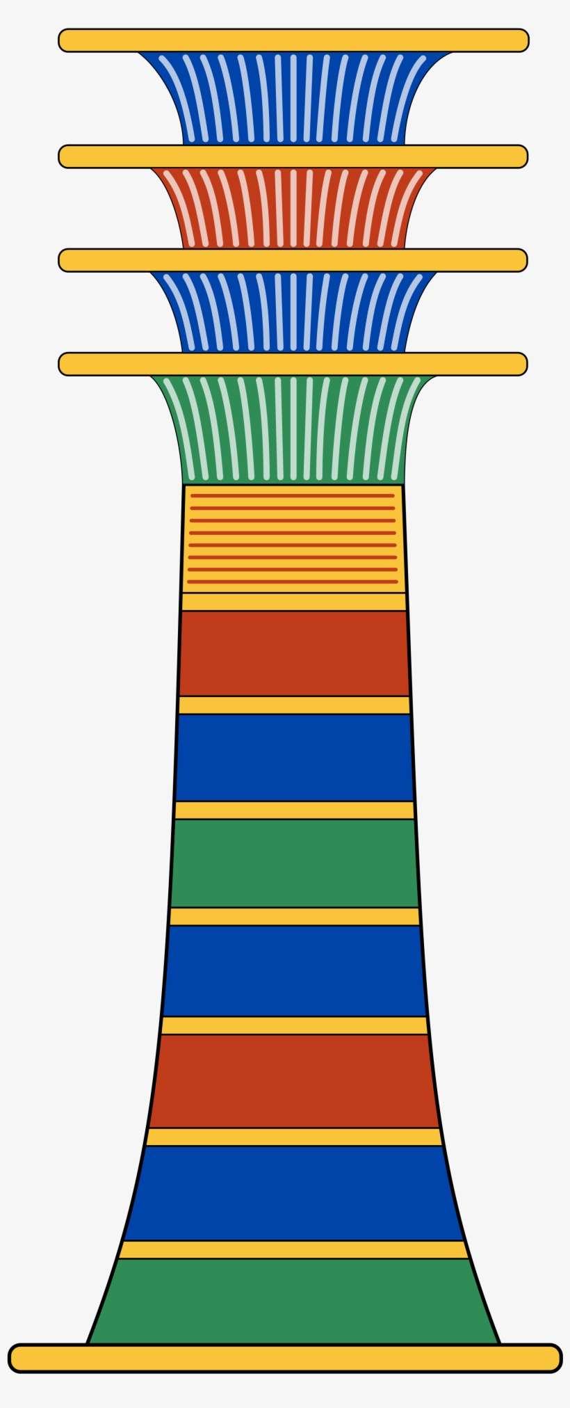 Graphic Free Stock Column Clipart Svg - Ancient Egypt Djed, transparent png download