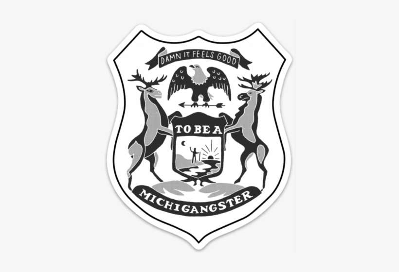 Michigangster 5” Vinyls Shield Sticker - Ann Arbor, transparent png download