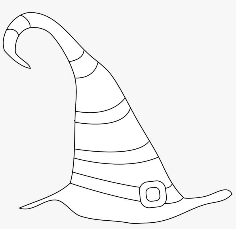 Witch-hat - Witches Hat To Colour, transparent png download