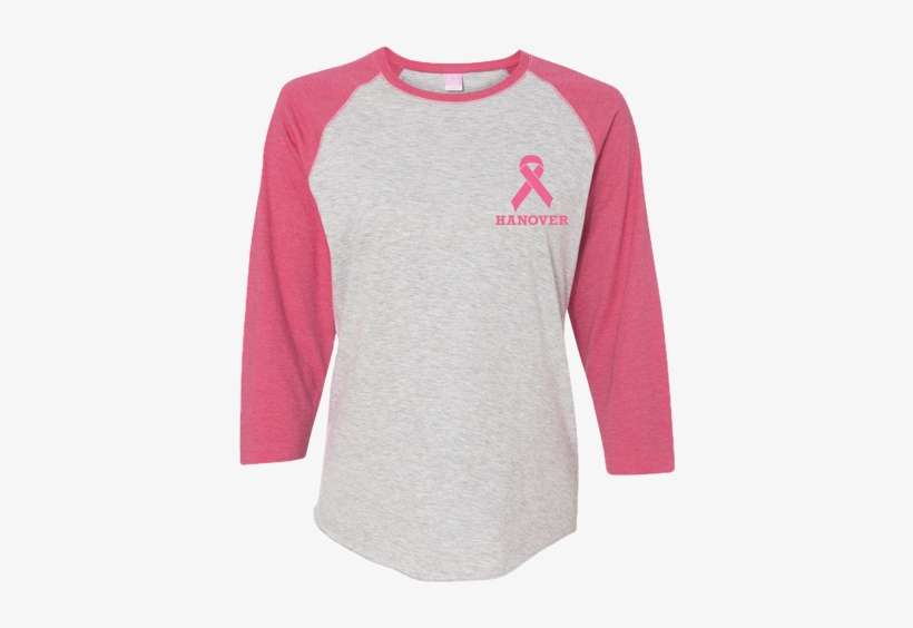 Sale - T-shirt - Baseball - Breast Cancer Awareness - Baseball Shirt With Purple Sleeves, transparent png download