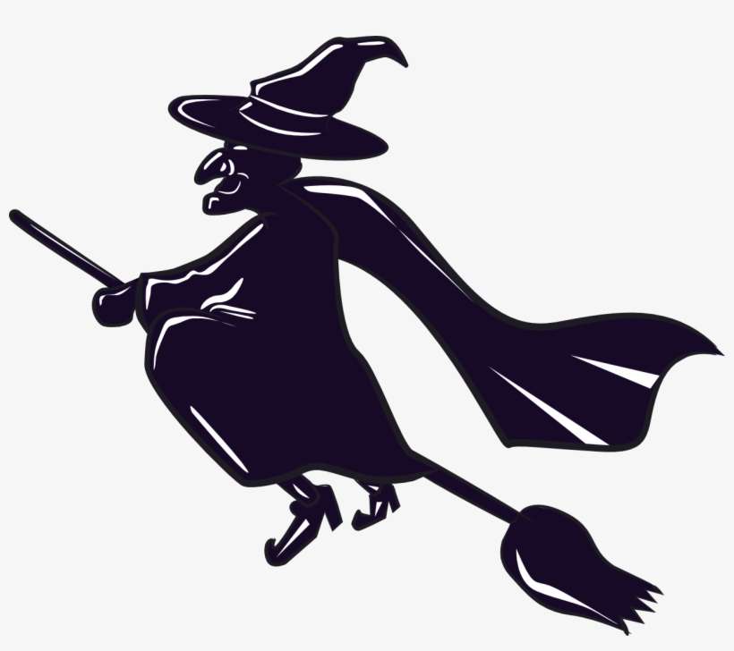 Clip Arts Related To - Witch On A Broomstick Clipart, transparent png download